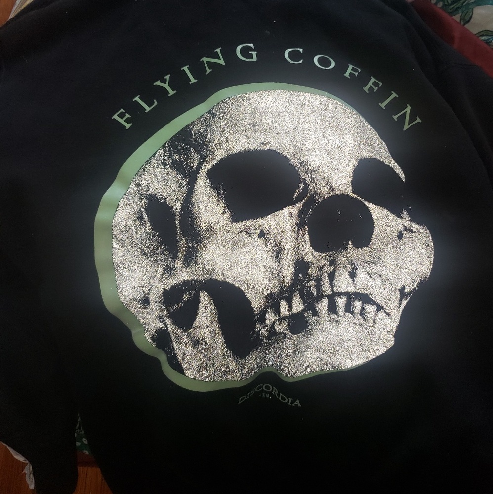 Glow in the dark Flying coffin hoodie